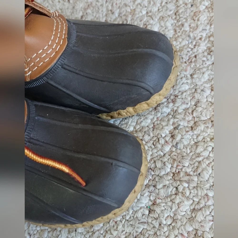 L.L. Bean Brown and Black Duck Boots size 7